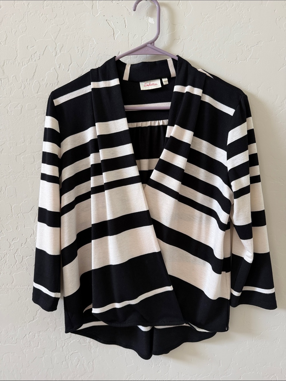 Black & White Striped Women's Sweater